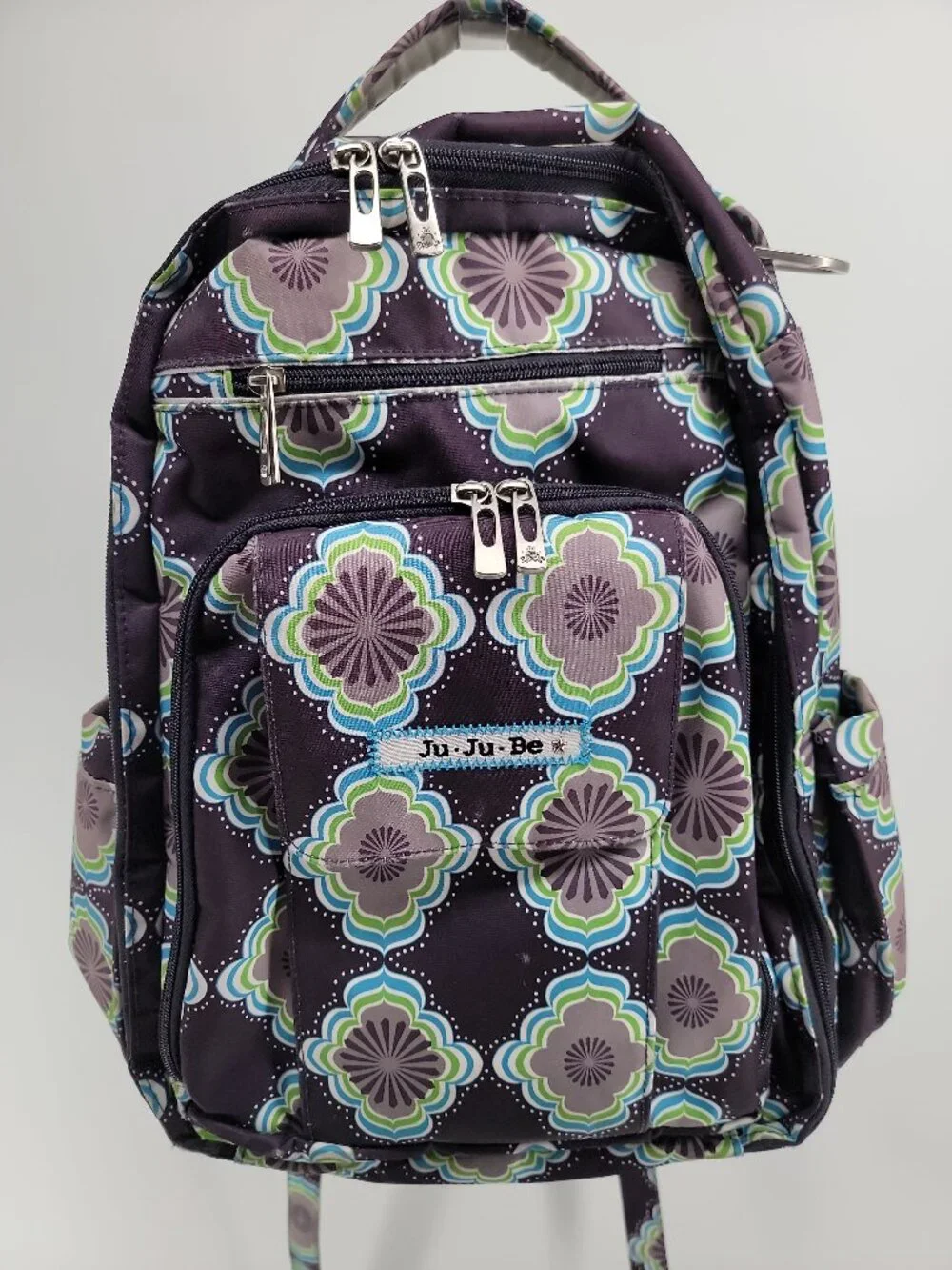 JuJuBe Be Right Back Diaper Bag Backpack Whimsical Whisper Changing Pad